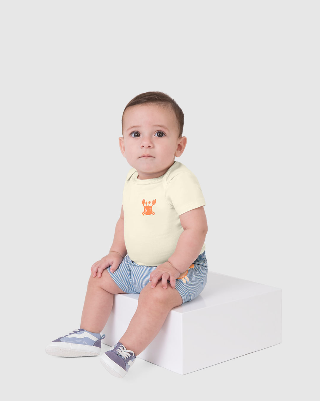 Conjunto Infantil Menino Estampa Caranguejo Em Algodão Malwee Kids