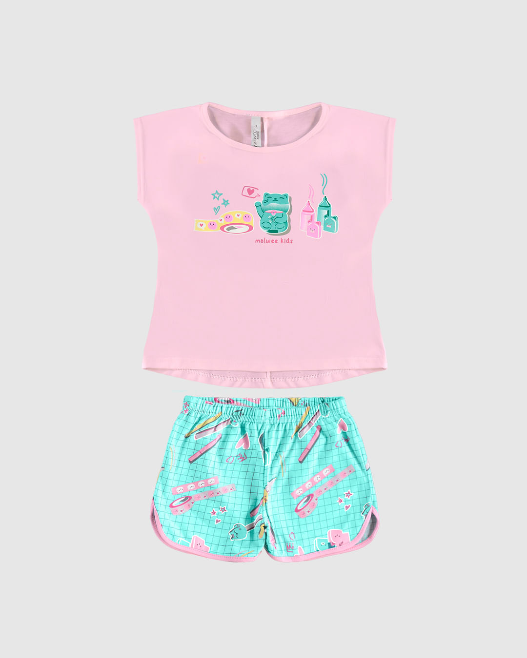 Pijama Infantil Menina Estampa Ursinho Em Algodão Malwee Kids - Imagem 2