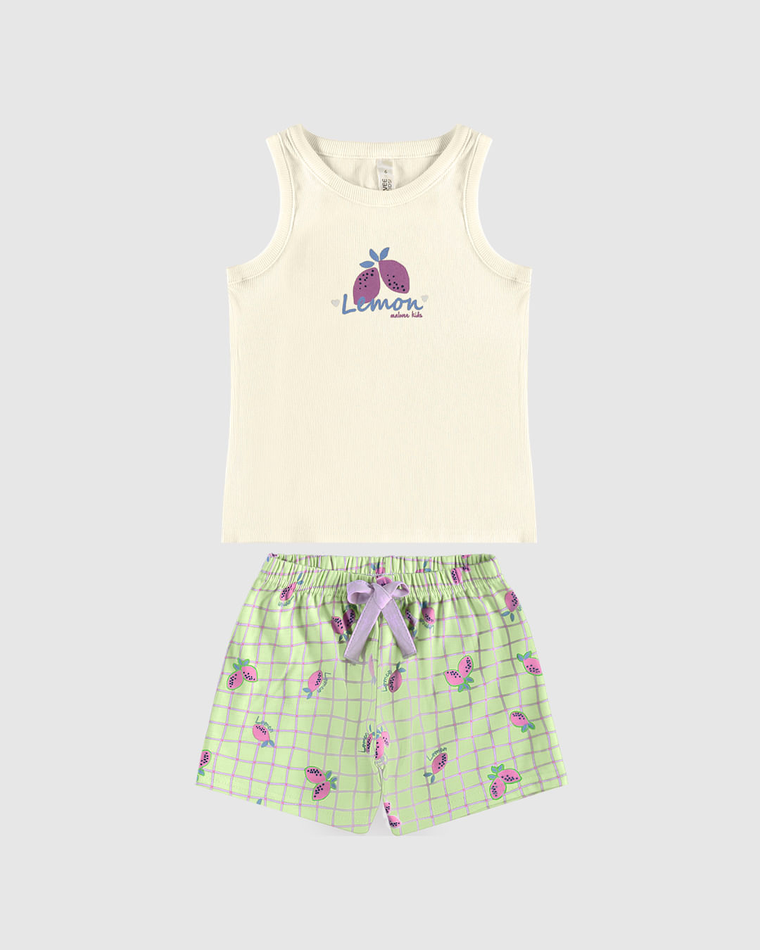 Pijama Infantil Menina Regata Estampa Frontal Em Ribana Malwee Kids