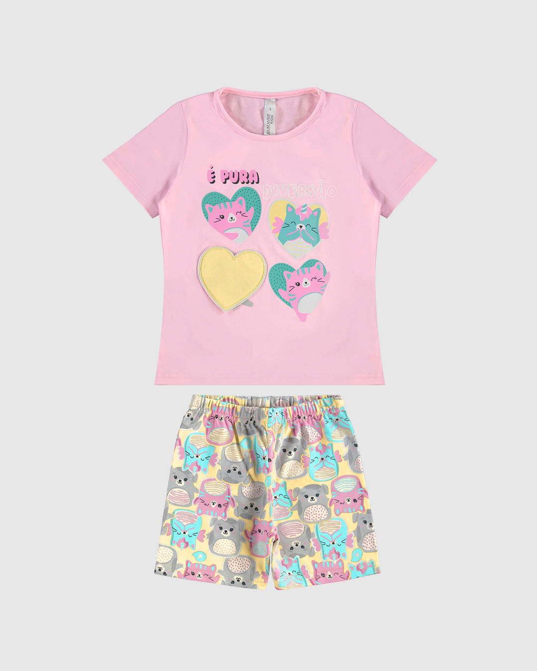 Pijama Infantil Menina É Pura Diversão Em Algodão Malwee Kids