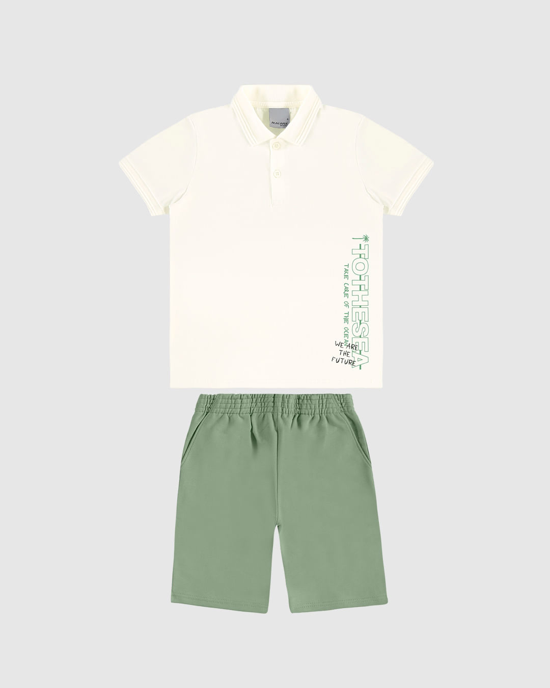 Conjunto Infantil Menino Camisa Polo E Bermuda Com Bolso Faca Malwee Kids - Imagem 3