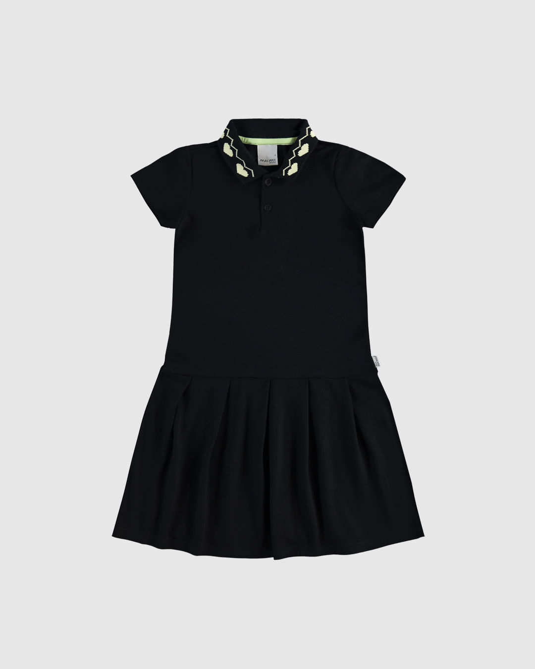 Vestido Polo Infantil Gola Com Estampa Em Piquet Premium Malwee Kids - Imagem 3