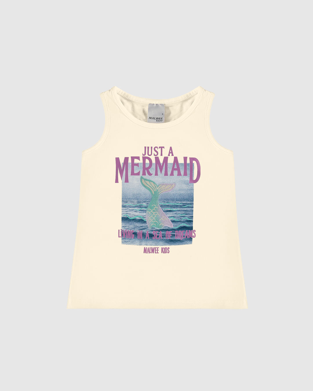 Regata Infantil Menina Just A Mermaid Em Algodão Malwee Kids