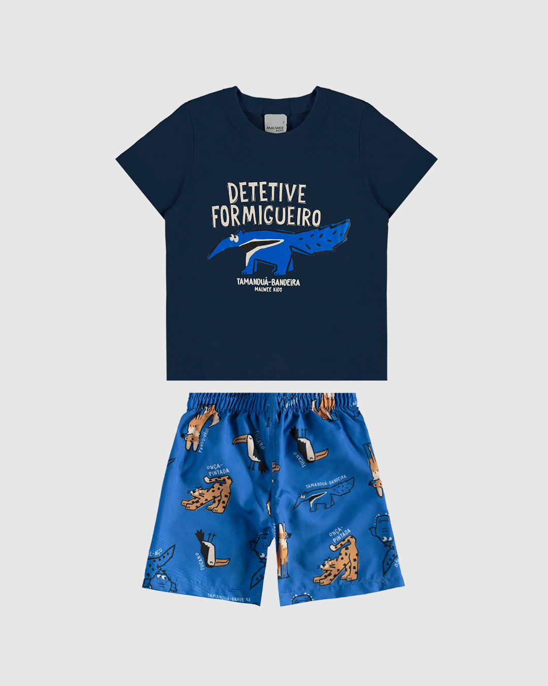 Conjunto Infantil Menino Camiseta Detetive Formigueiro Malwee Kids - Imagem 2