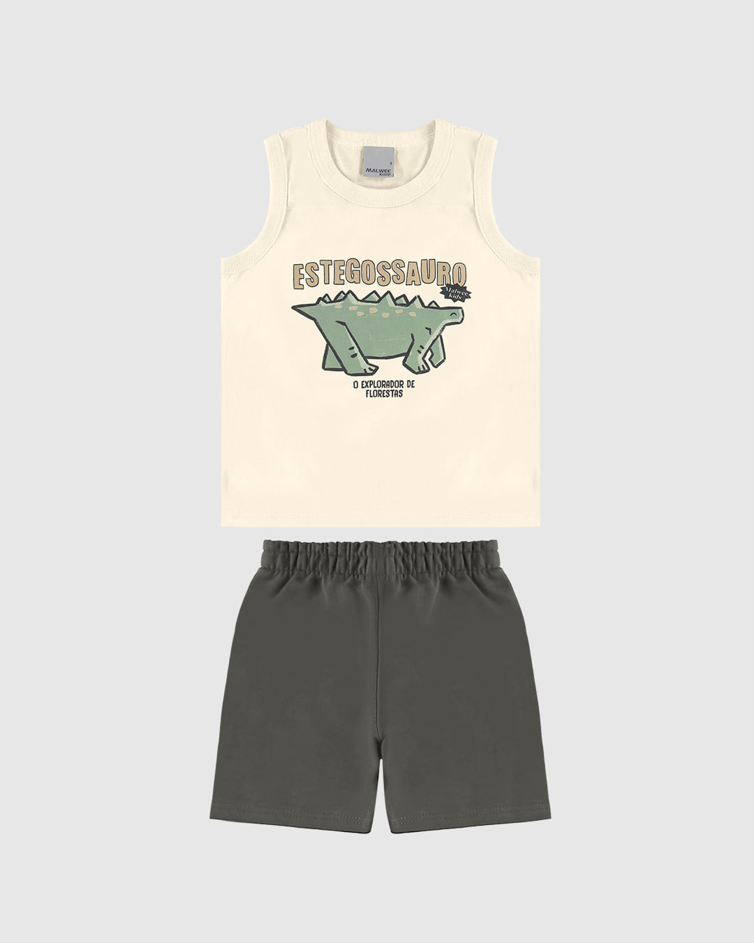 Conjunto Infantil Menino Regata Estampada + Bermuda Em Algodão Malwee Kids - Imagem 4