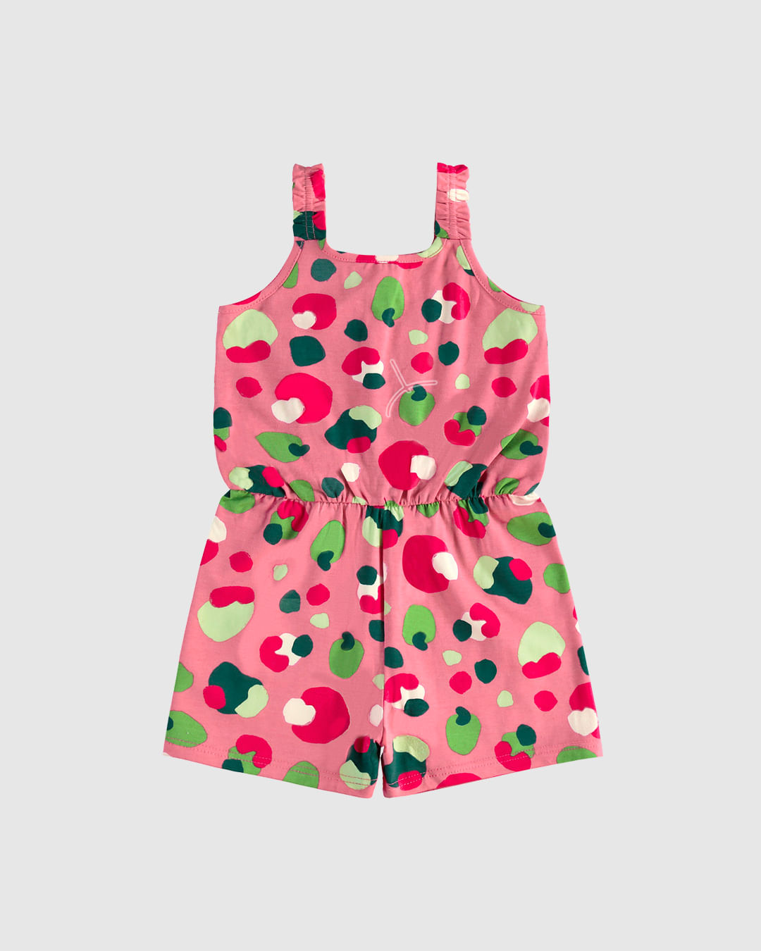 Macaquinho Infantil Menina Alças Elástico Em Algodão Malwee Kids