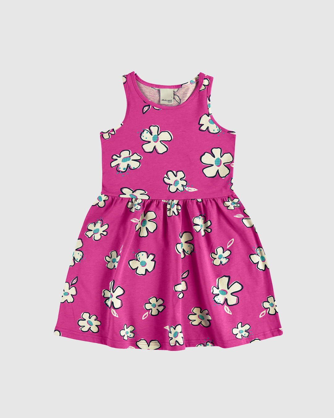 Vestido Infantil Estampado Em Algodão Malwee Kids - Imagem 4