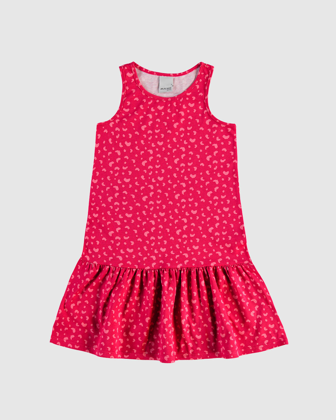 Vestido Infantil Barra Franzida Estampado Em Algodão Malwee Kids - Imagem 7