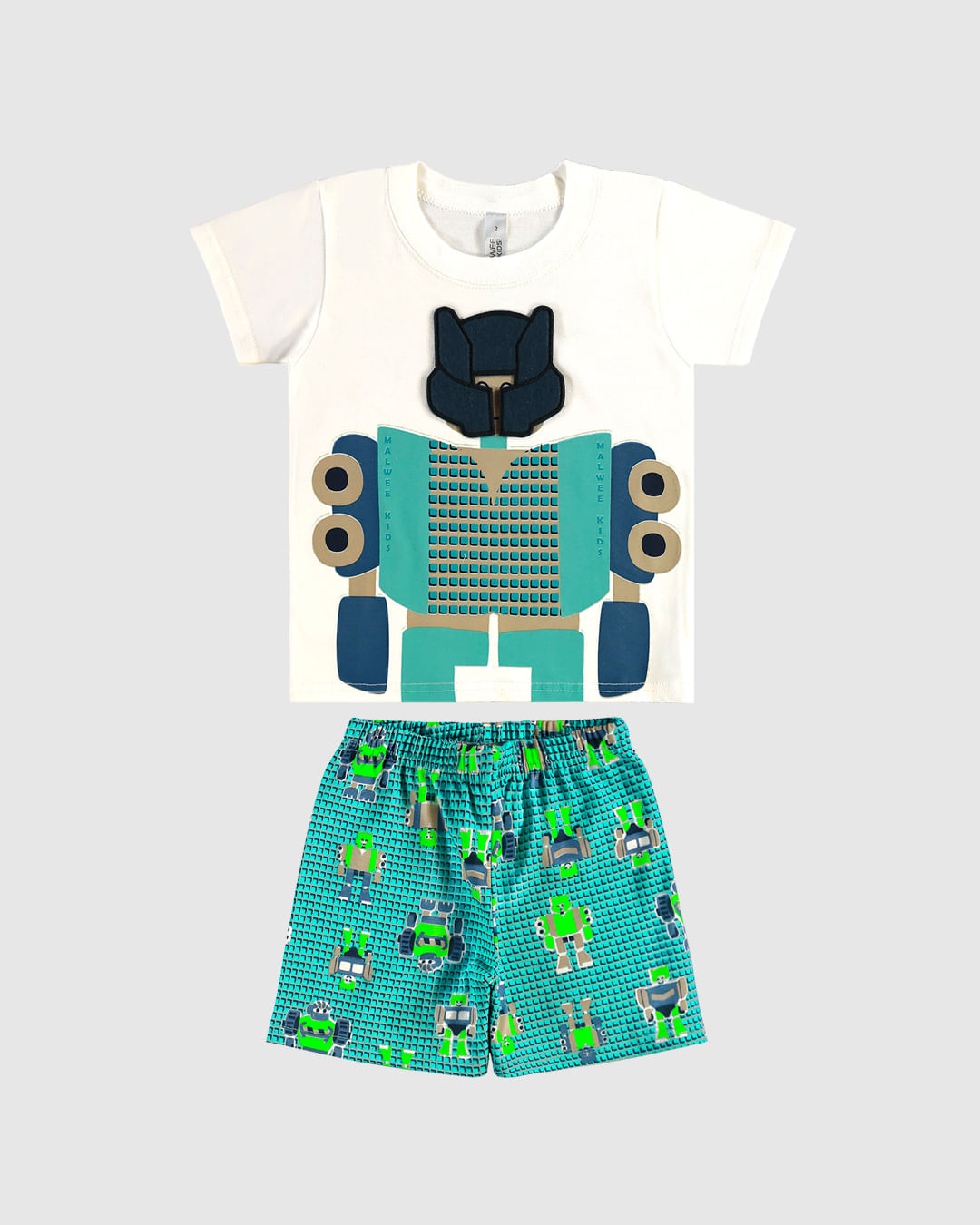 Pijama Infantil Menino Aplique Interativo Em Algodão Malwee Kids - Imagem 2