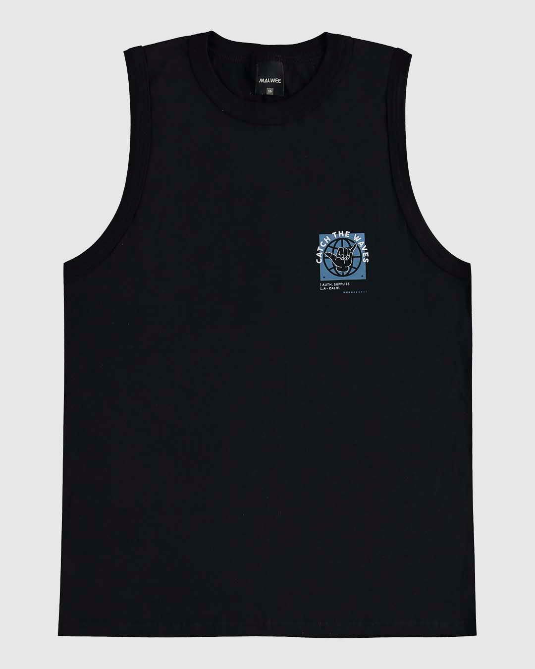 Regata Menino Catch The Waves Em Algodão Malwee Kids - Imagem 2