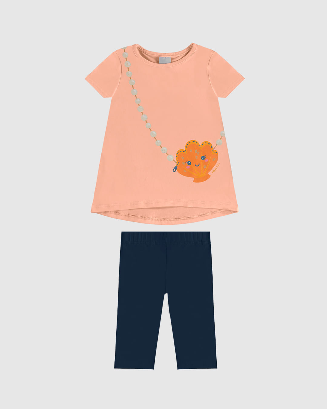 Conjunto Infantil Menina Blusa Estampa Com Glitter Em Algodão Malwee Kids - Imagem 6