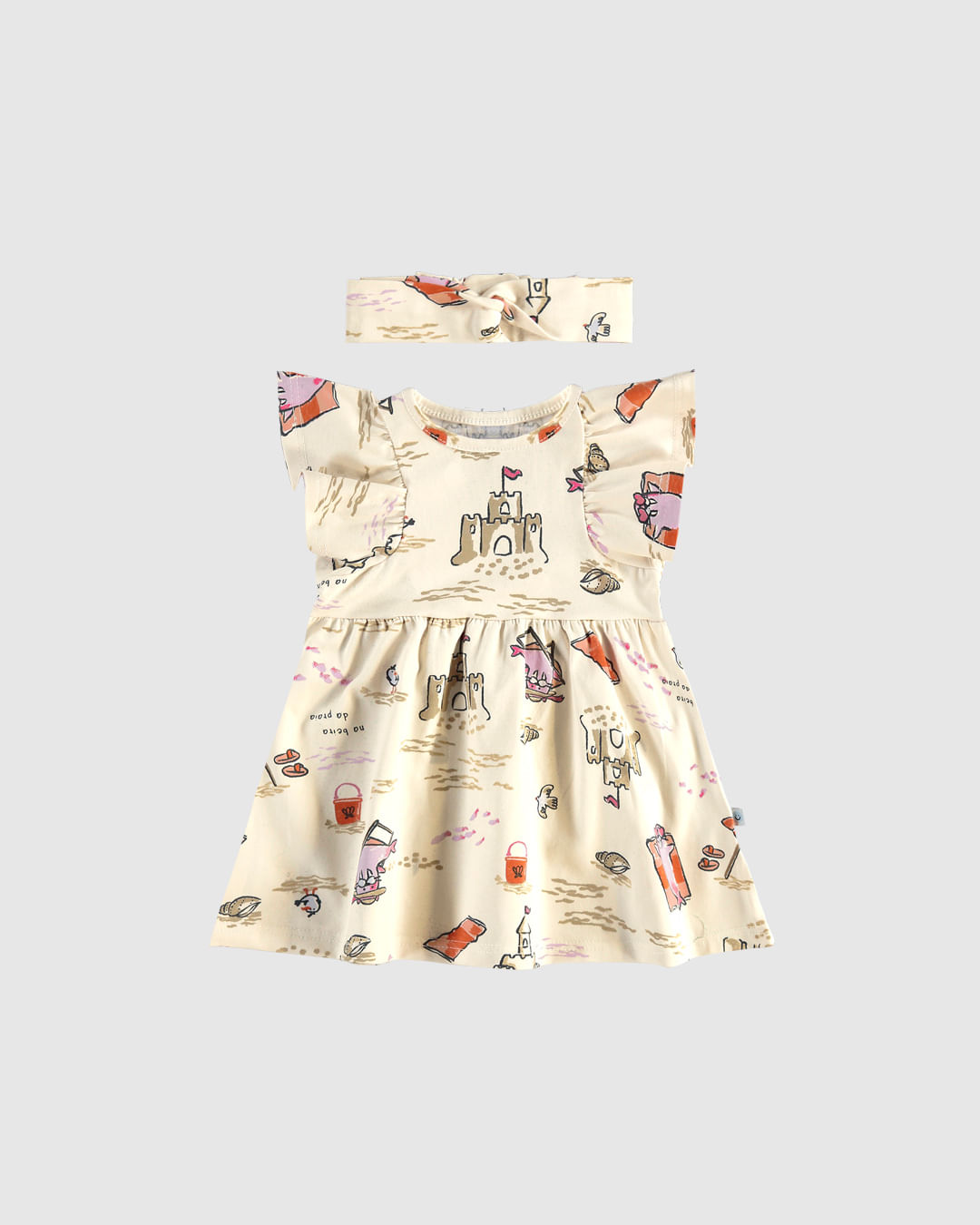 Vestido Infantil Rodado Com Acessório Faixa De Cabelo Em Algodão Malwee Kids - Imagem 2