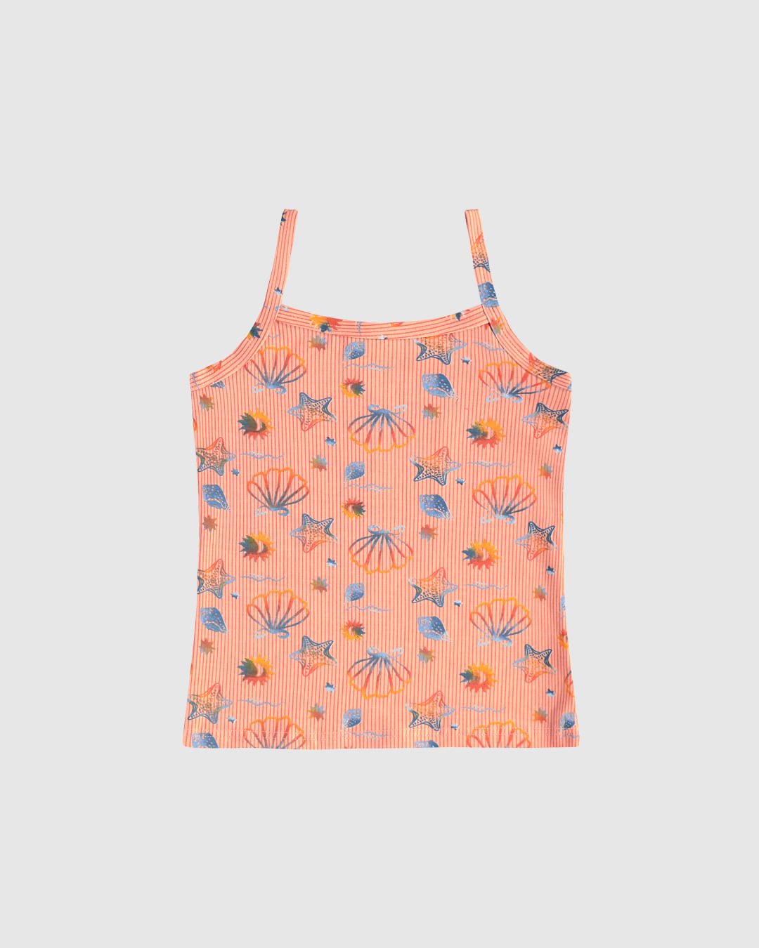 Regata Infantil Menina Alça Fina Estampada Em Algodão Malwee Kids - Imagem 6