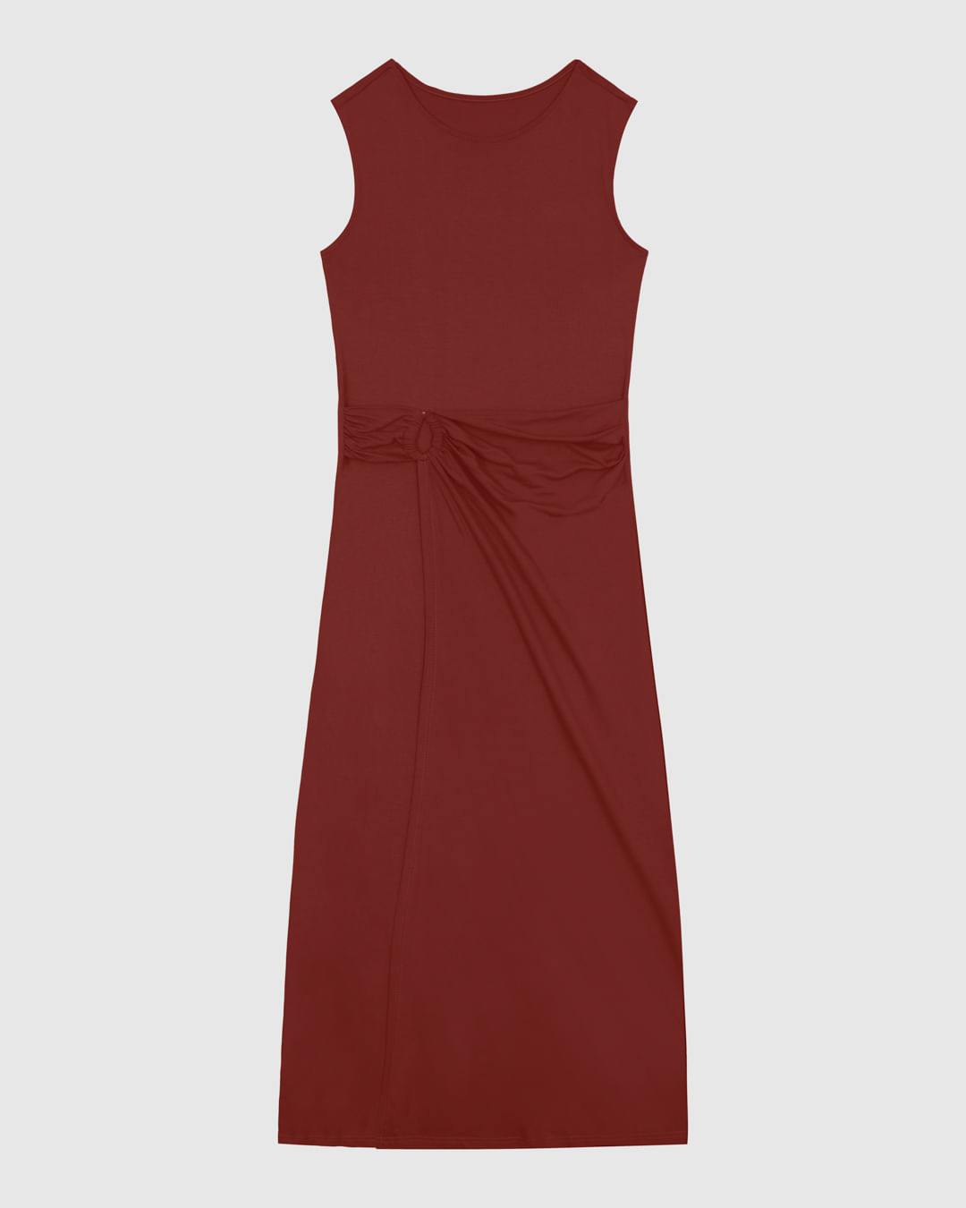 Vestido Midi Feminino Saia Sobreposta Transpassada Em Viscose Stretch - ENFIM - Imagem 3