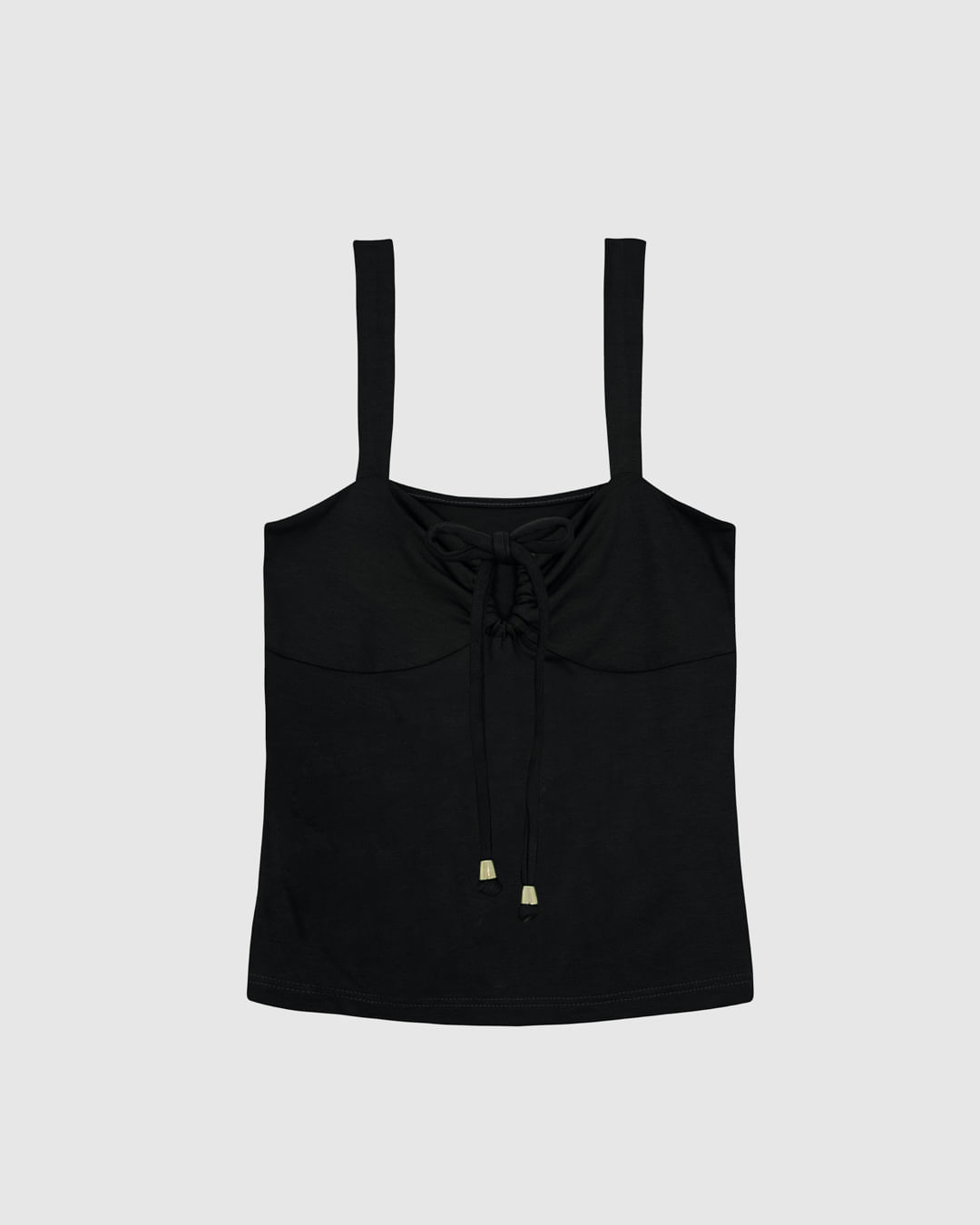 Regata Justa Feminina Decote Detalhe Ponteira em Viscose Stretch - ENFIM