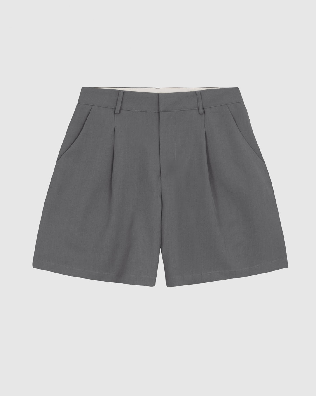 Shorts Feminino Pregas Abertura Zíper Em Tecido Alfaiataria - ENFIM - Imagem 8