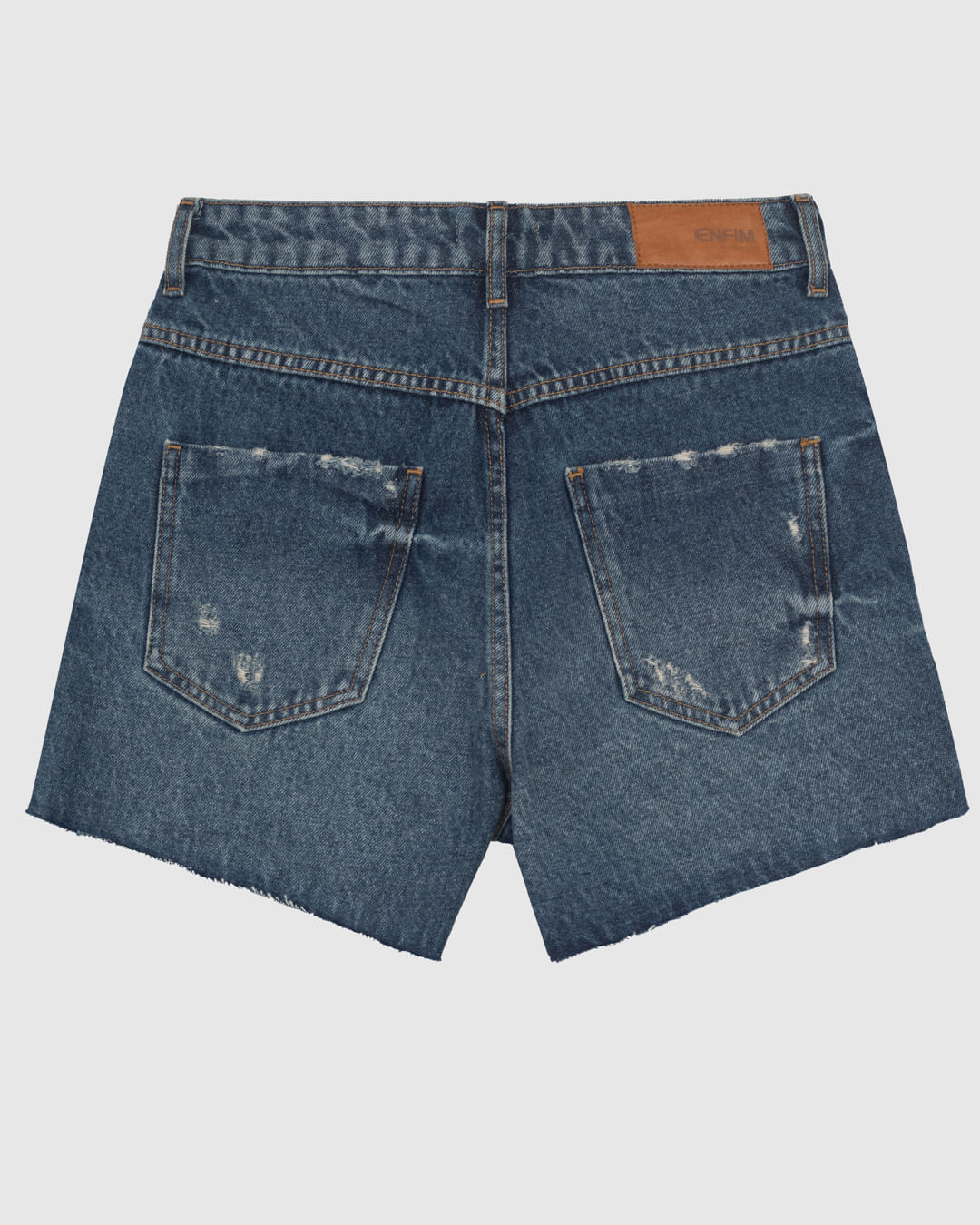 Shorts Feminino Hot Pant Detalhe Puídos Em Jeans 100% Algodão - ENFIM - Imagem 18