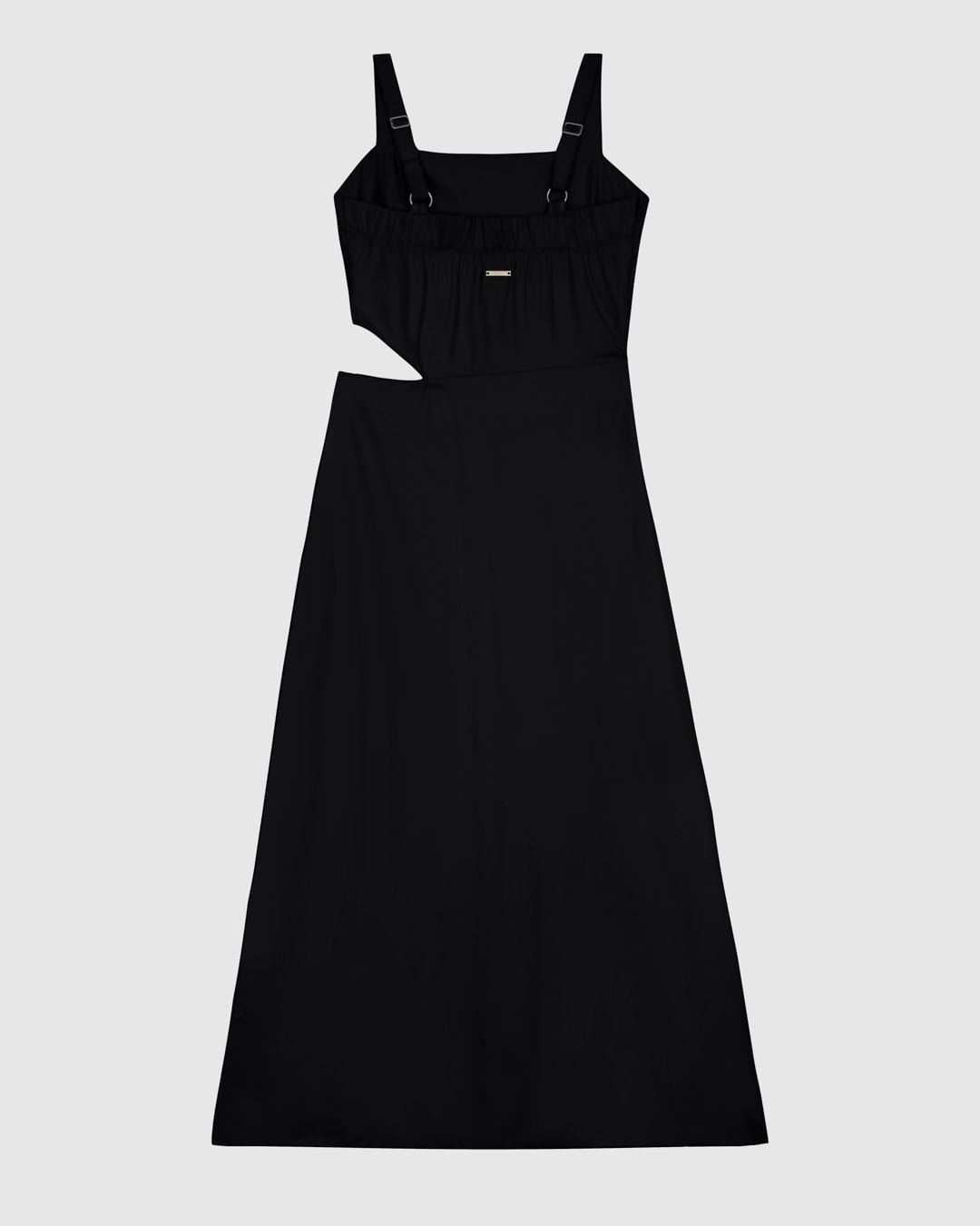 Vestido Midi Feminino Evasê Detalhe Cut Out Em Crepe De Viscose - ENFIM - Imagem 3