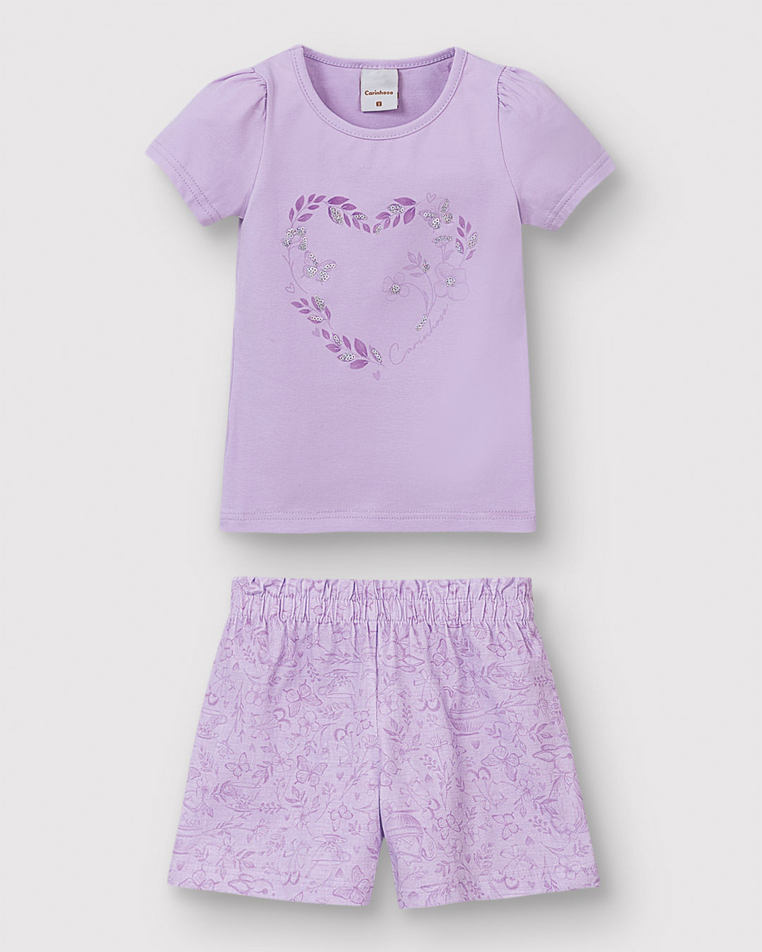 Conjunto Menina Blusa Estampa Bordado Lantejoula Em Algodão - Carinhoso - Imagem 13