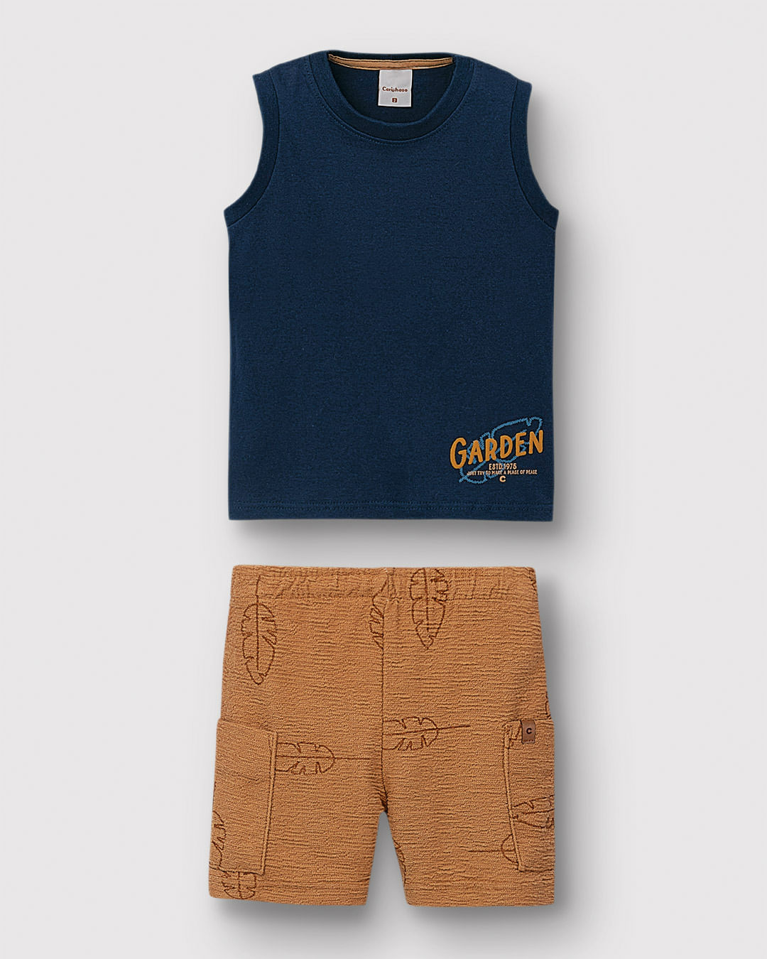 Conjunto Menino Regata Garden Estampa HD Em Algodão - Carinhoso - Imagem 13