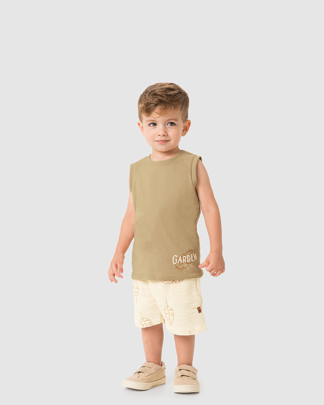 Conjunto Menino Regata Garden Estampa HD Em Algodão - Carinhoso - Imagem 7