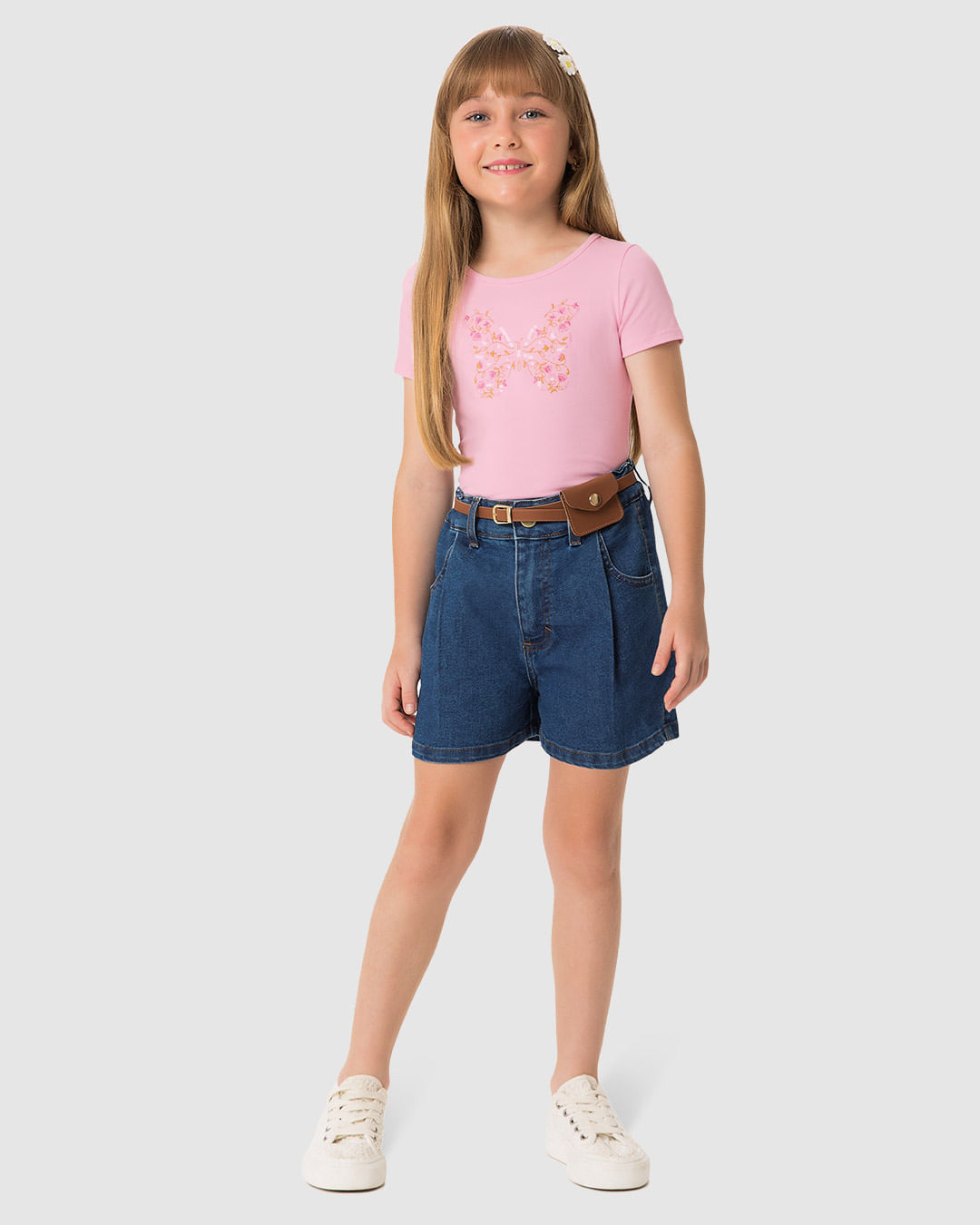 Blusa Menina Bordado Com Lantejoulas Em Algodão - Carinhoso