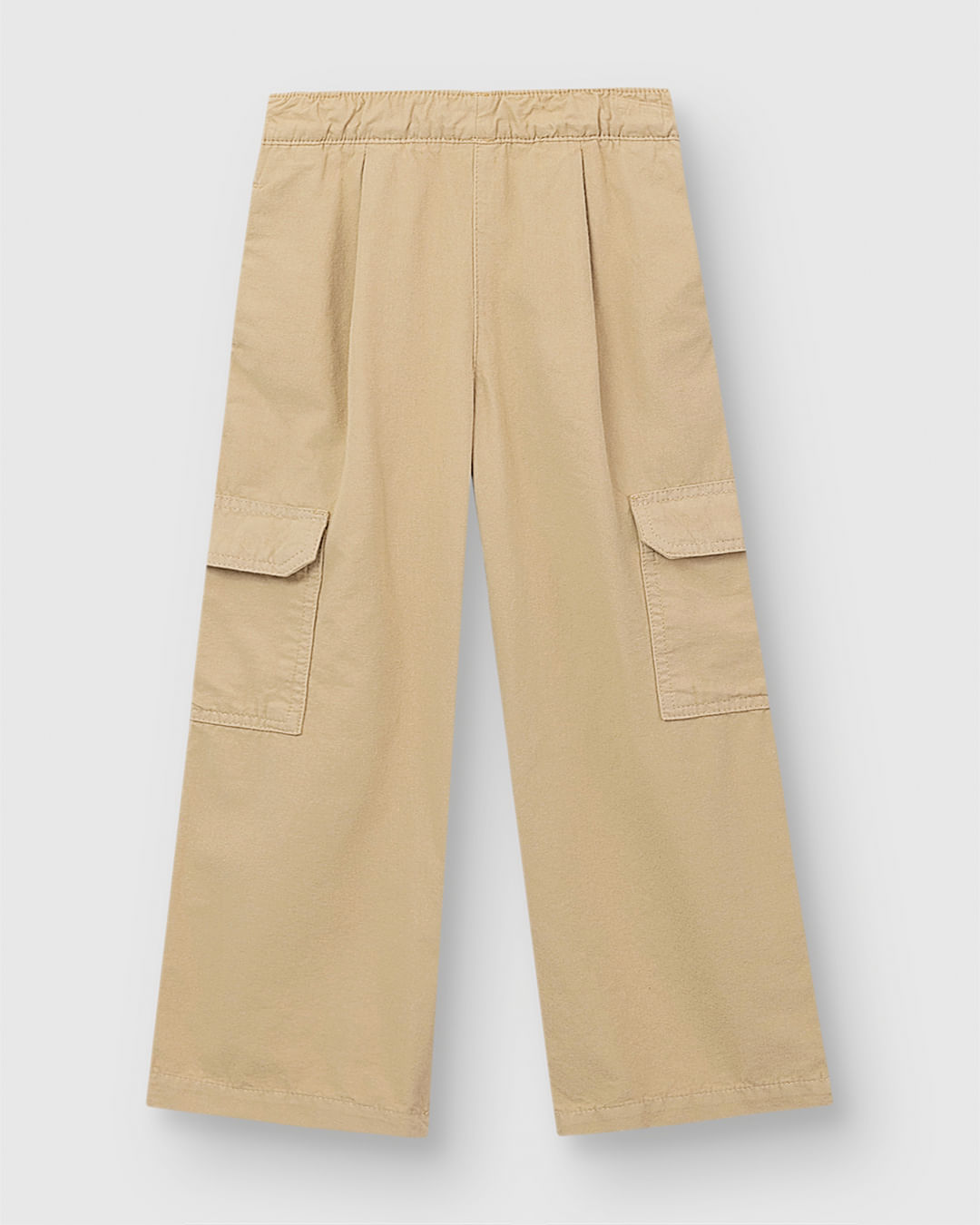 Calça Menina Wide Leg Bolso Cargo Em Sarja 100% Algodão - Carinhoso - Imagem 5