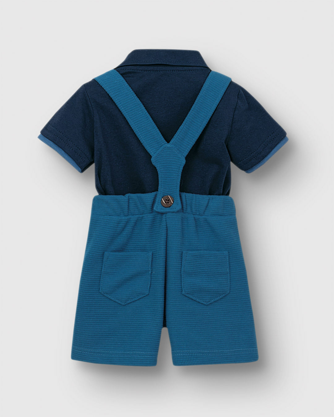 Conjunto Bebê Menino Camisa Polo E Bermuda Com Suspensório - Carinhoso - Imagem 8