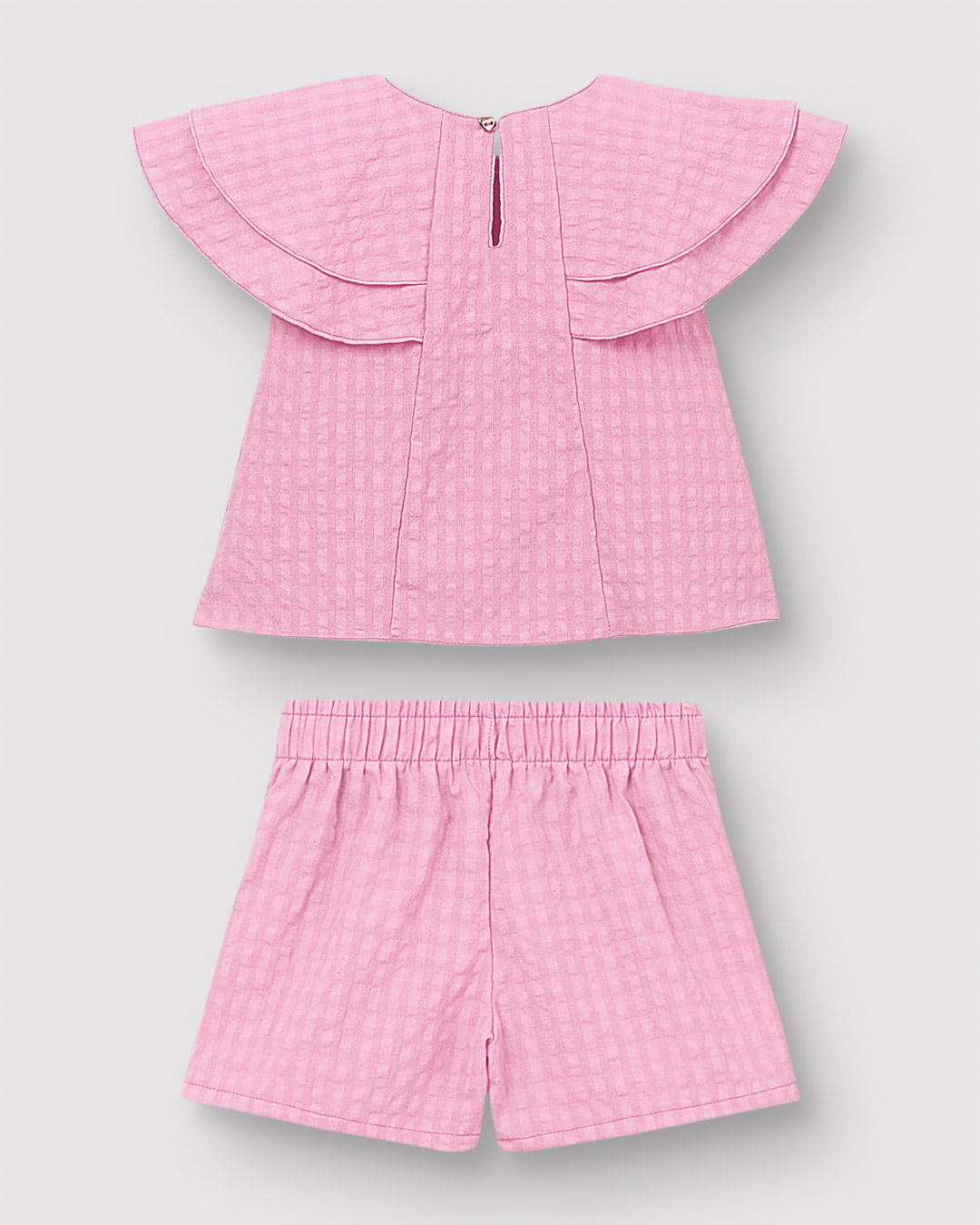 Conjunto Menina Blusa Manga Godê Babado E Shorts - Carinhoso - Imagem 8