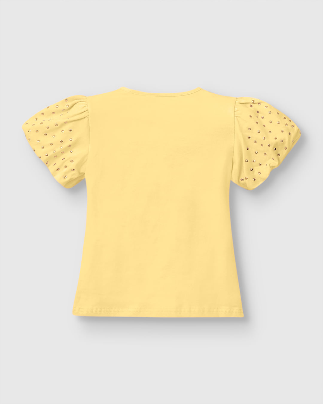 Blusa Menina Manga Curta Aplique Lantejoulas Em Algodão - Carinhoso - Imagem 11