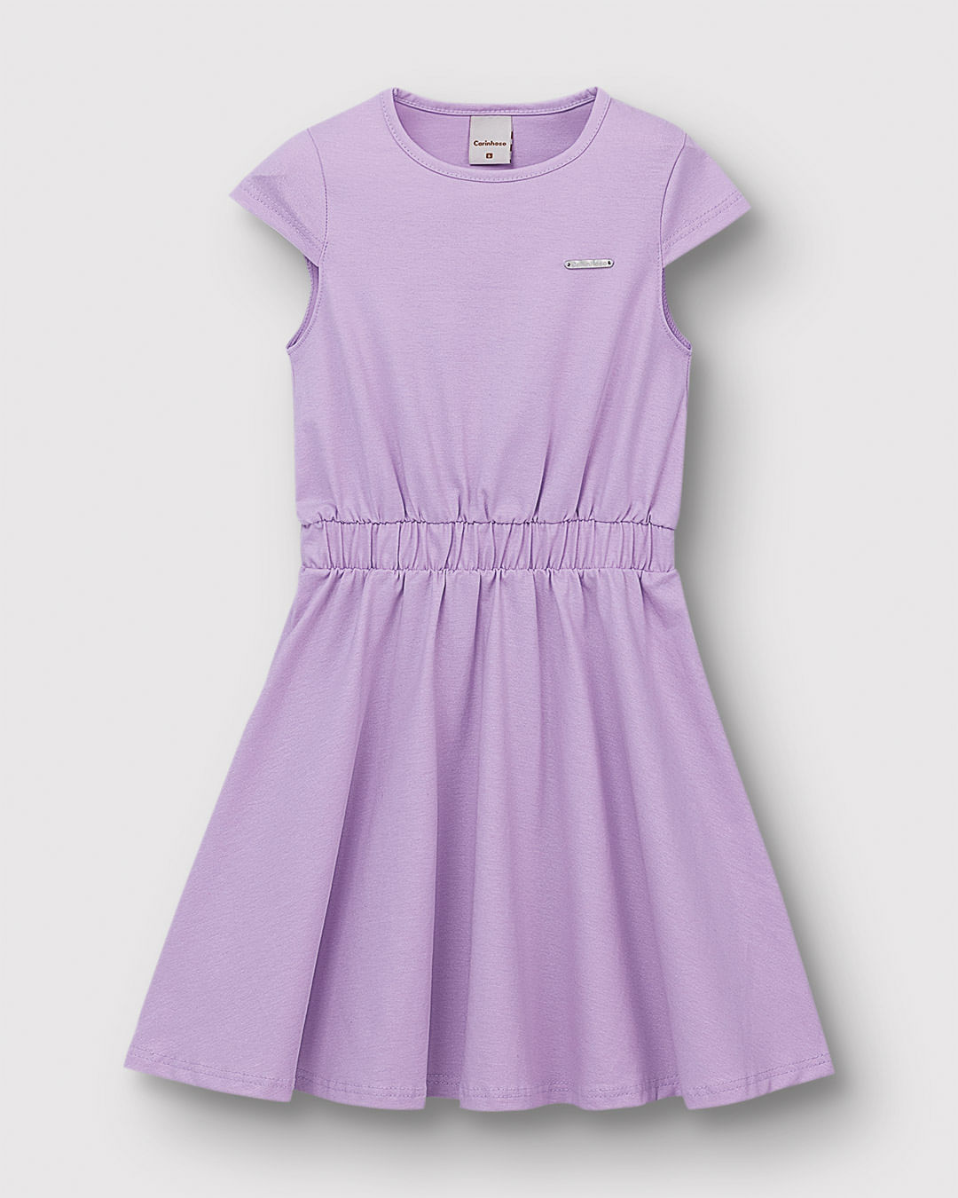 Vestido Menina Rodado Cintura Com Elástico Em Algodão Glitter - Carinhoso - Imagem 2