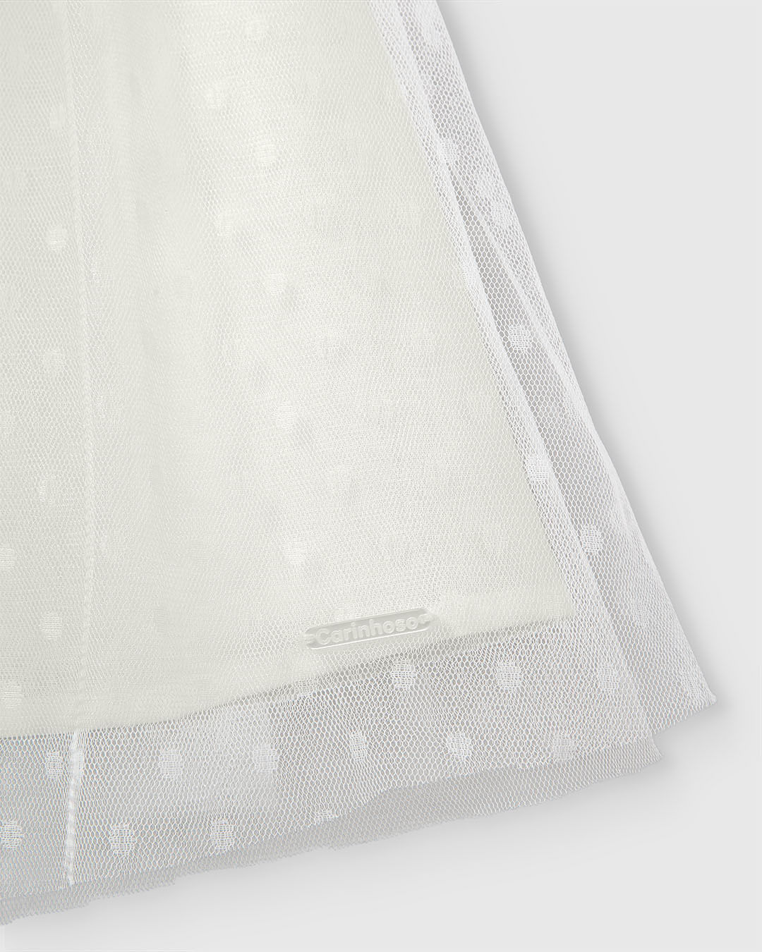 Vestido Menina Amplo Detalhe Aplique Flores Em Tule - Carinhoso - Imagem 9