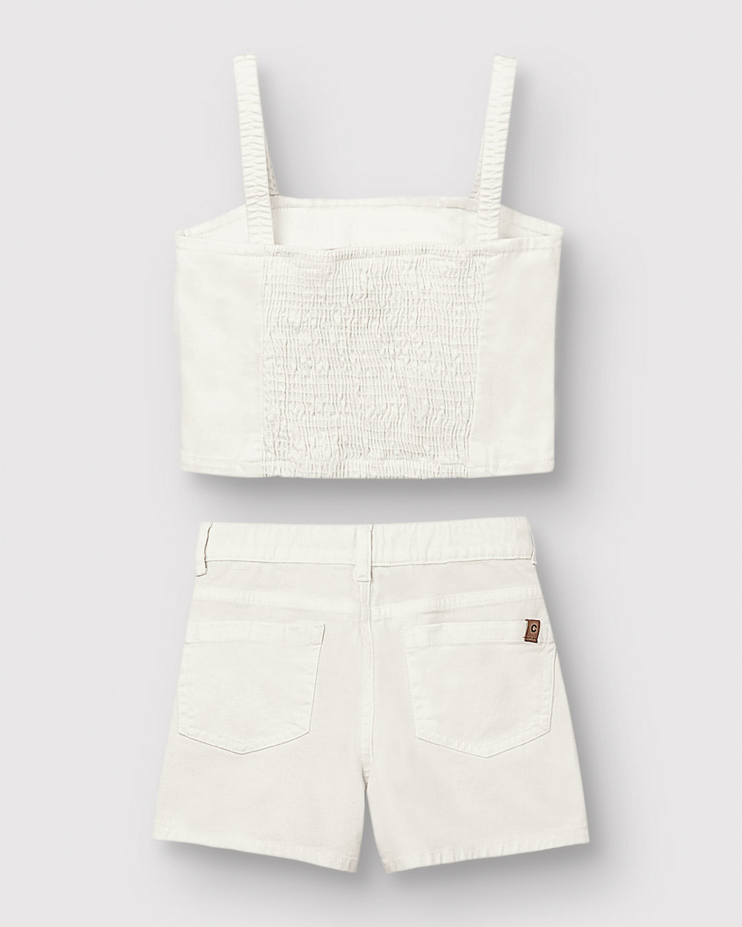 Conjunto Menina Blusa Laço Decorativo E Shorts Em Sarja Stretch - Carinhoso - Imagem 15