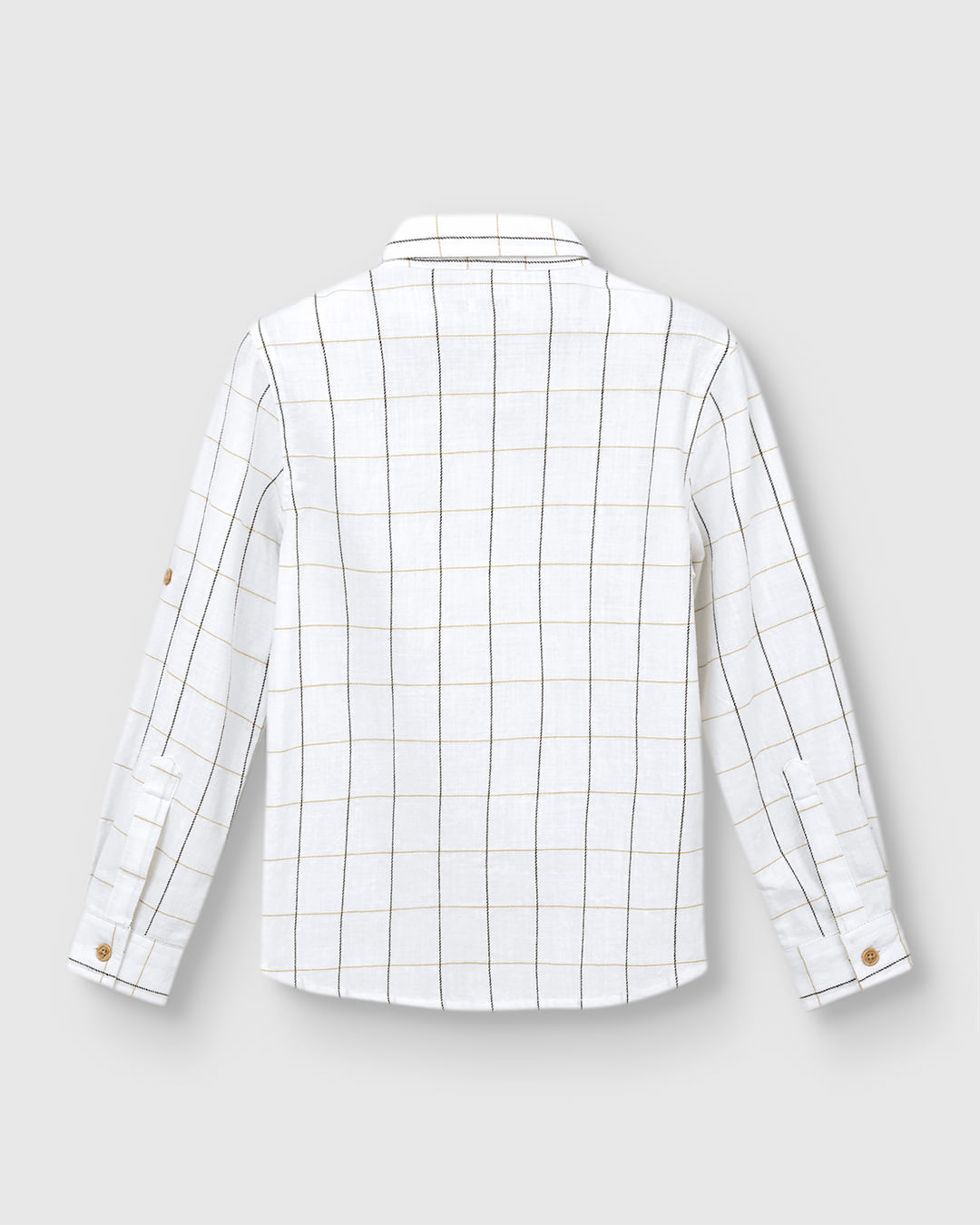 Camisa Menino Estampa Quadriculada Em Algodão Texturizado - Carinhoso - Imagem 6