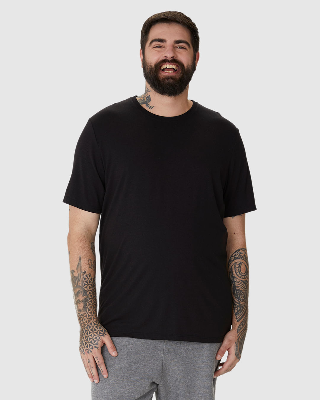 Camiseta Movimento Masculina Plus Size Decote Redondo Em Malha Anti Odor - Imagem 16