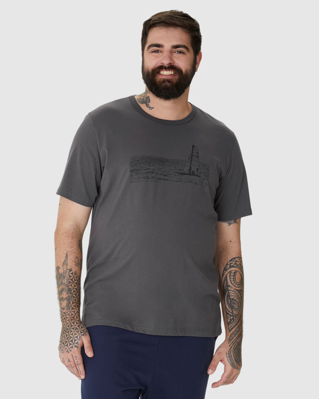 Camiseta Masculina Plus Size Tropical Collection Em Algodão - Imagem 21