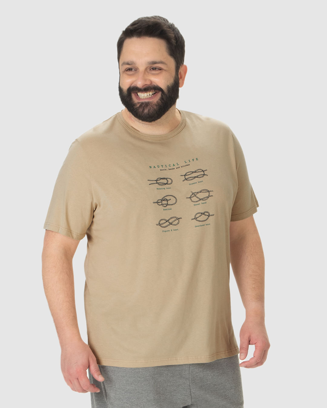 Camiseta Masculina Plus Size Nautical Life Em Algodão - Imagem 6