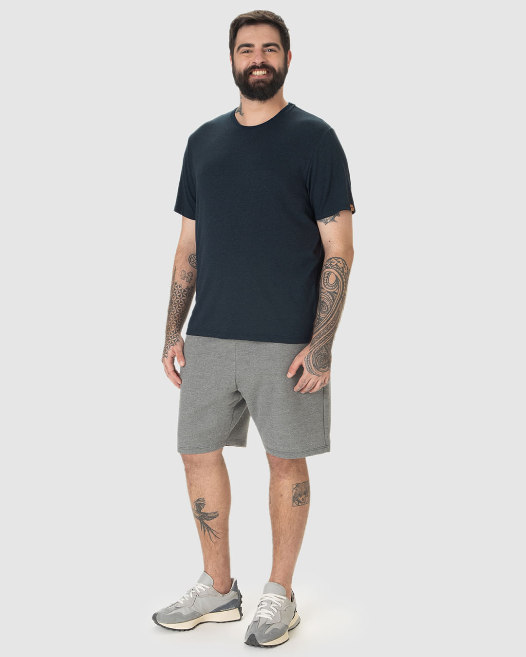 Camiseta Movimento Masculina Plus Size Decote Redondo Em Malha Anti Odor - Imagem 8