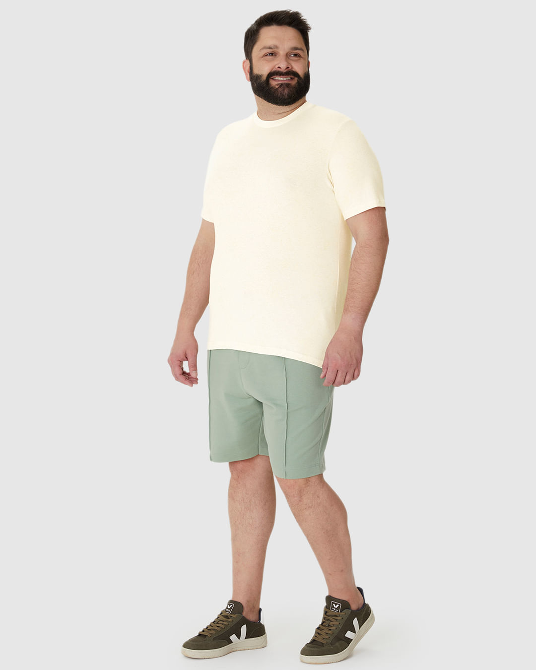 Camiseta Masculina Plus Size Estampa Floral Em Malha Linho - Imagem 12