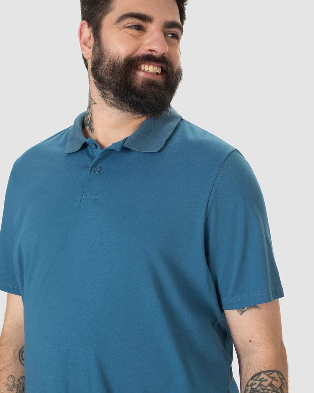 Camisa Polo Básica Masculina Plus Size Em Algodão - Imagem 23