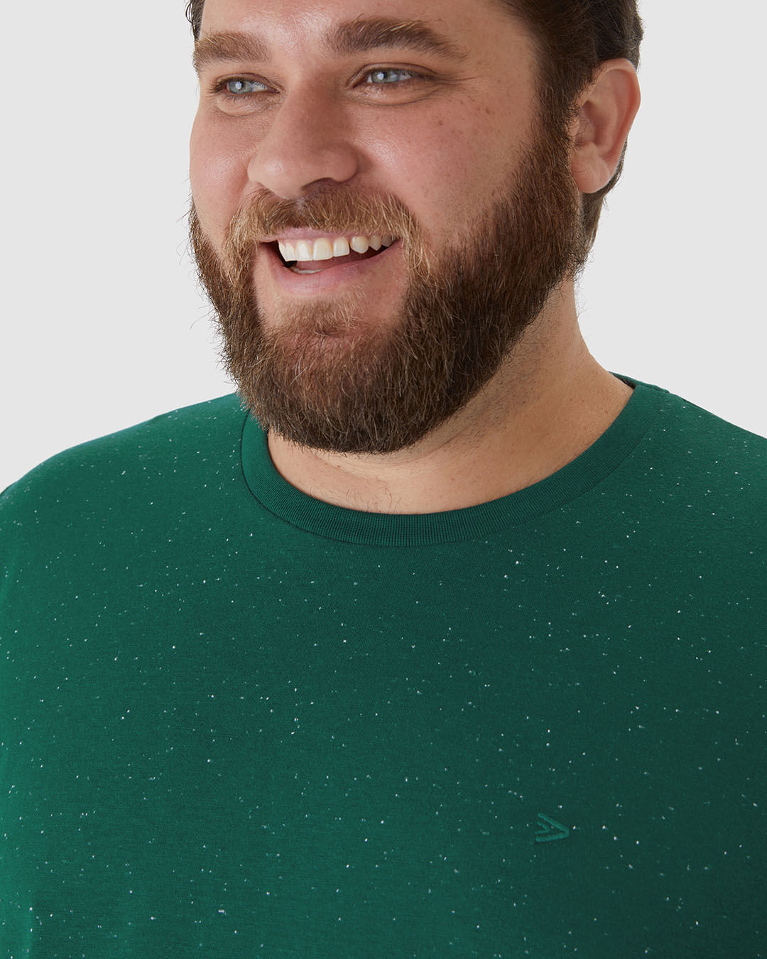 Camiseta Básica Masculina Plus Size Com Bordado Em Malha Botonê - Imagem 13