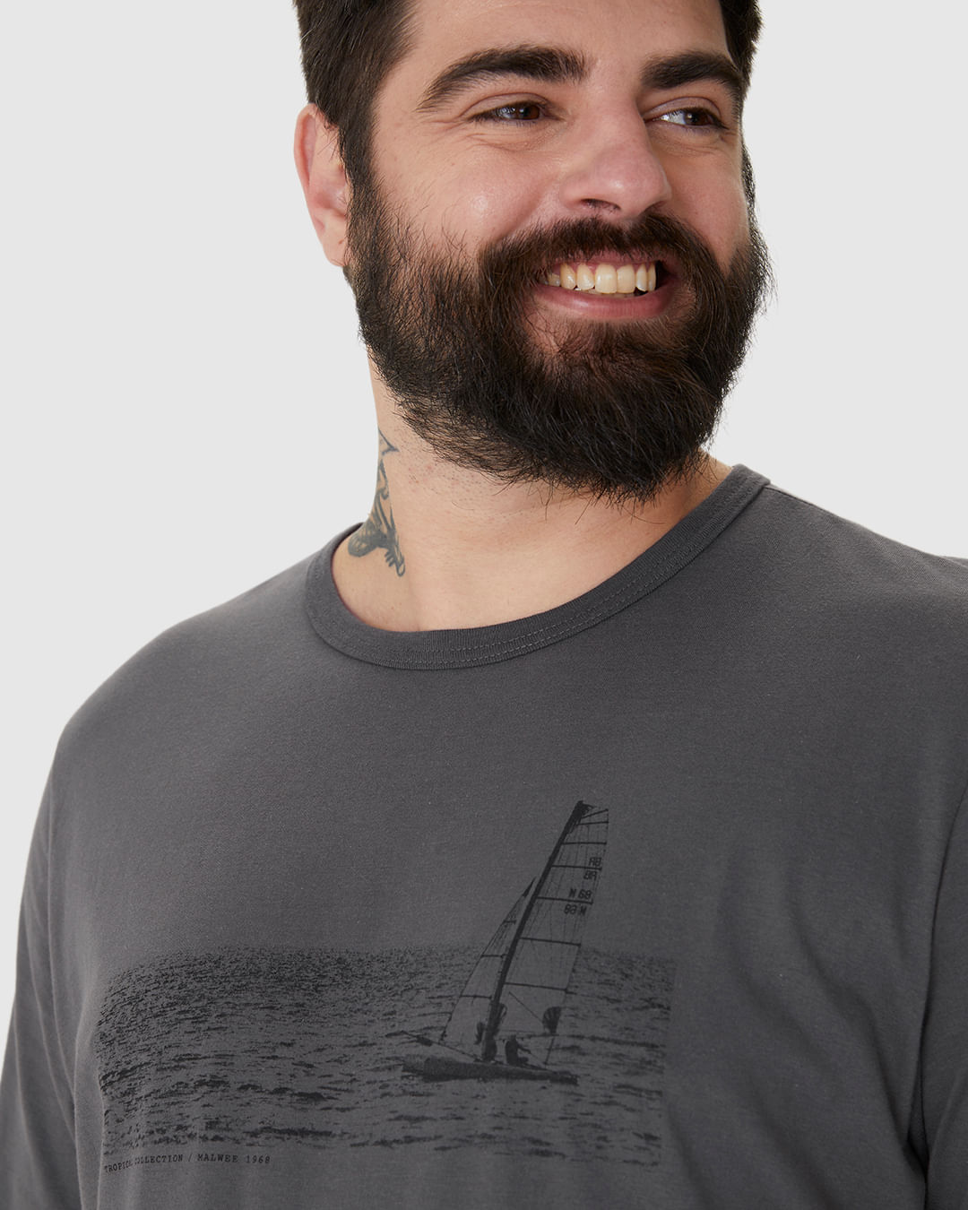 Camiseta Masculina Plus Size Tropical Collection Em Algodão - Imagem 8