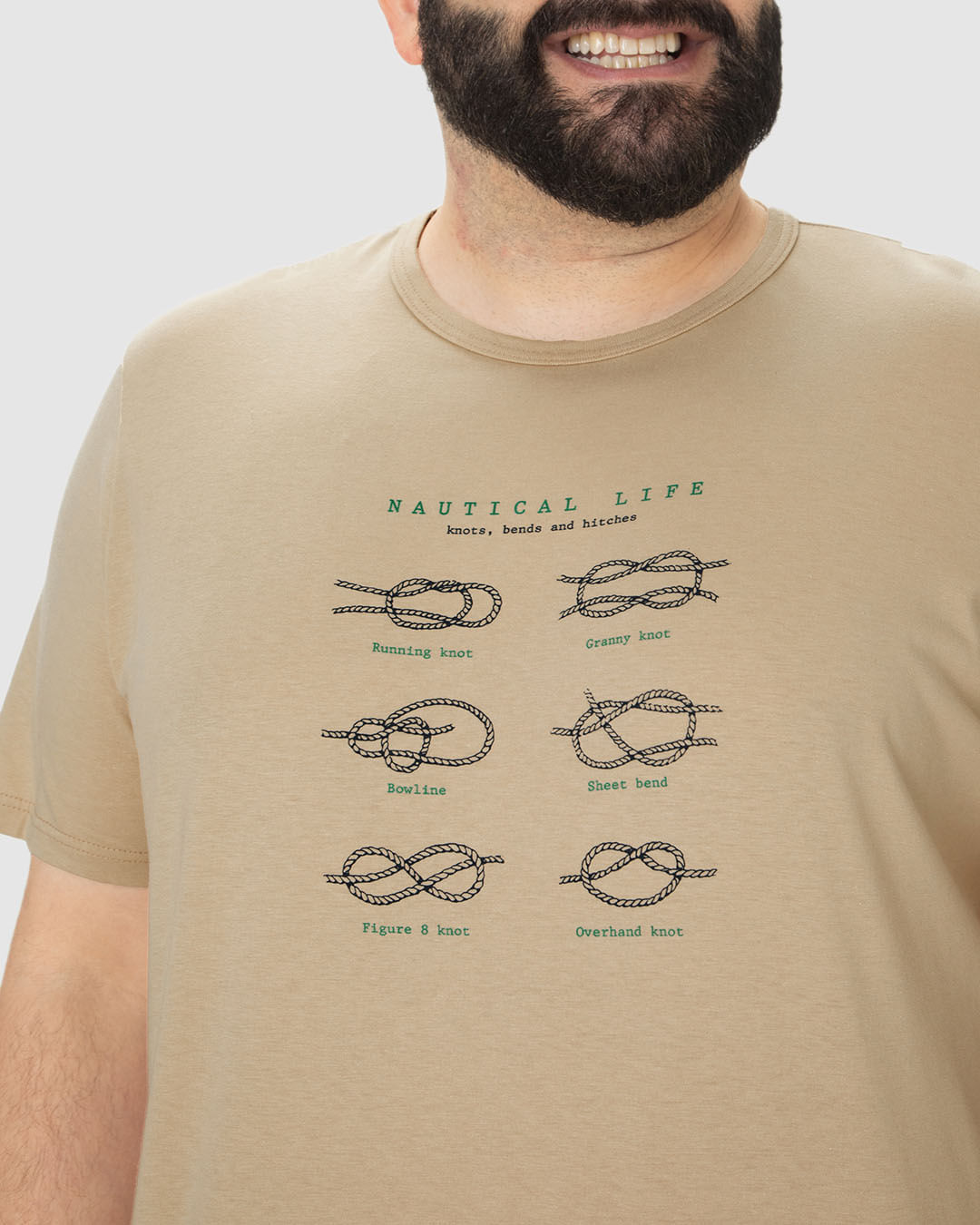 Camiseta Masculina Plus Size Nautical Life Em Algodão - Imagem 3