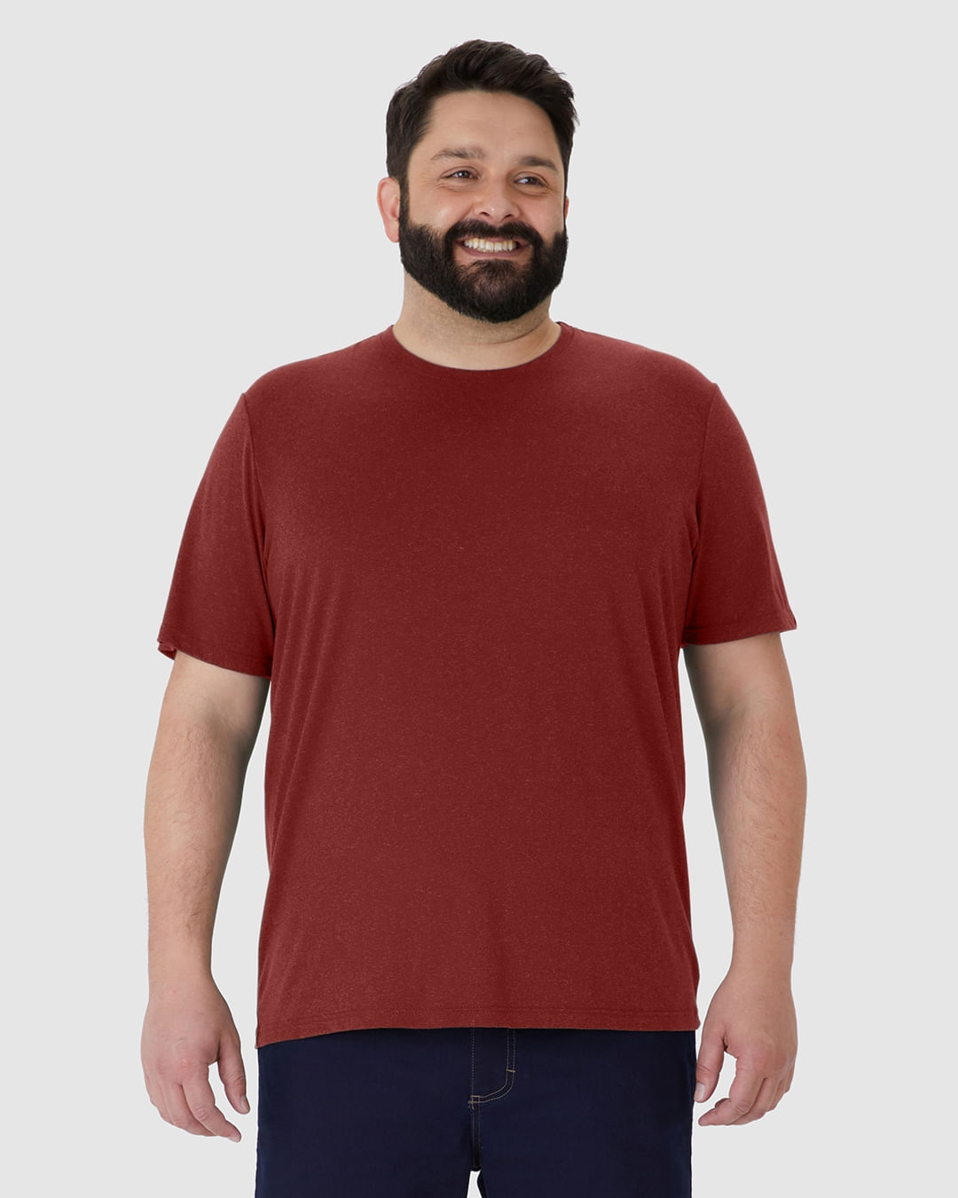 Camiseta Movimento Masculina Plus Size Decote Redondo Em Malha Anti Odor - Imagem 9