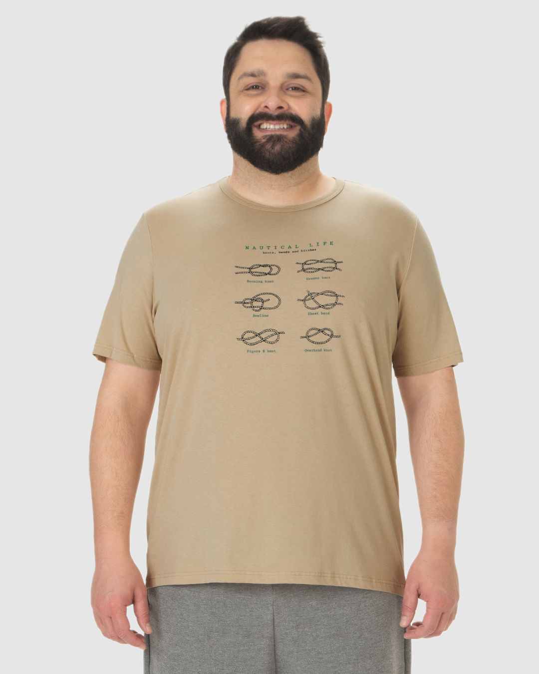 Camiseta Masculina Plus Size Nautical Life Em Algodão - Imagem 19