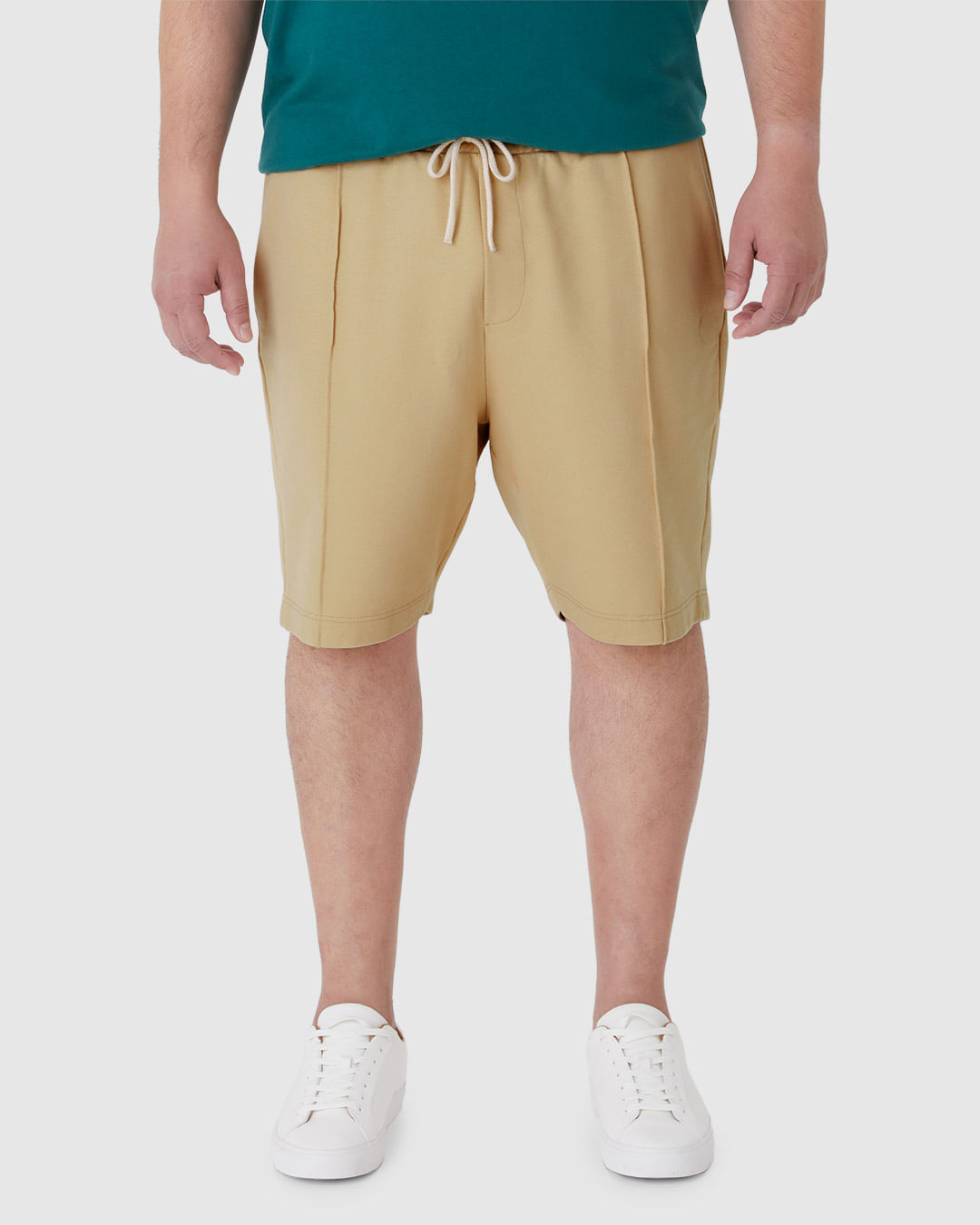 Bermuda Masculina Plus Size Bolso Faca Lateral Em Moletom Sarjado - Imagem 24