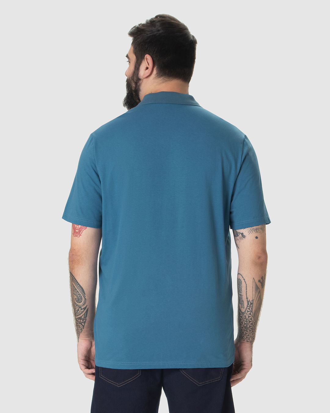Camisa Polo Básica Masculina Plus Size Em Algodão - Imagem 25