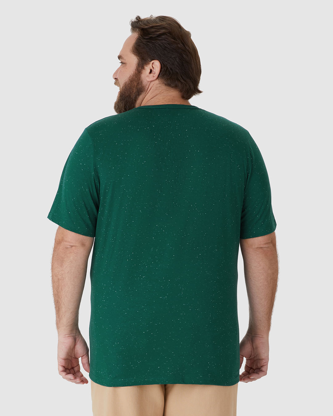 Camiseta Básica Masculina Plus Size Com Bordado Em Malha Botonê - Imagem 15