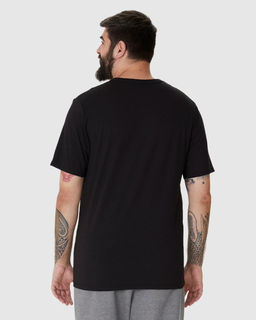 Camiseta Movimento Masculina Plus Size Decote Redondo Em Malha Anti Odor - Imagem 5