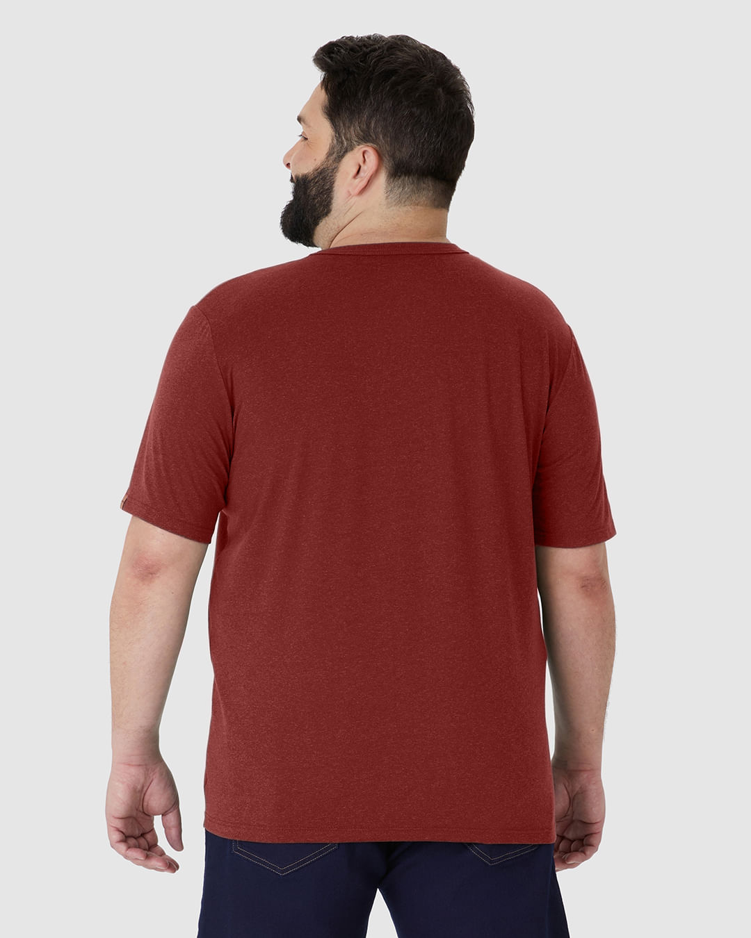 Camiseta Movimento Masculina Plus Size Decote Redondo Em Malha Anti Odor - Imagem 5